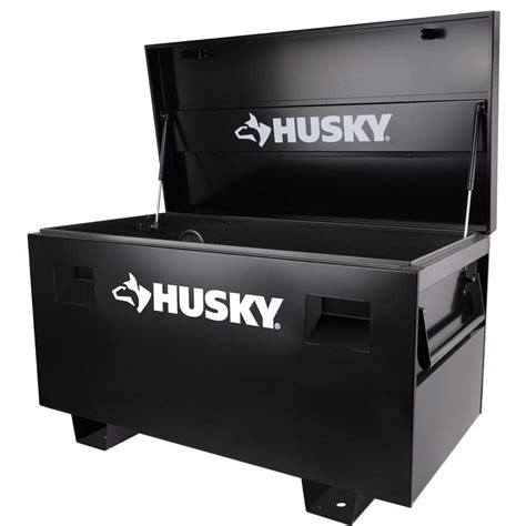 husky d steel job site tool box in black|husky 48 job site box.